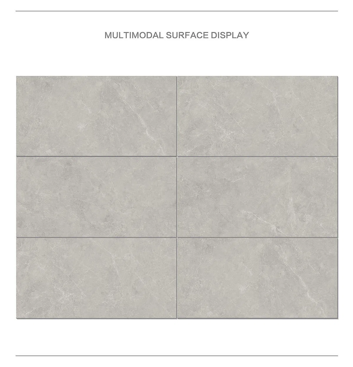 Large Format Grey Marble Glazed Porcelain Floor Tiles