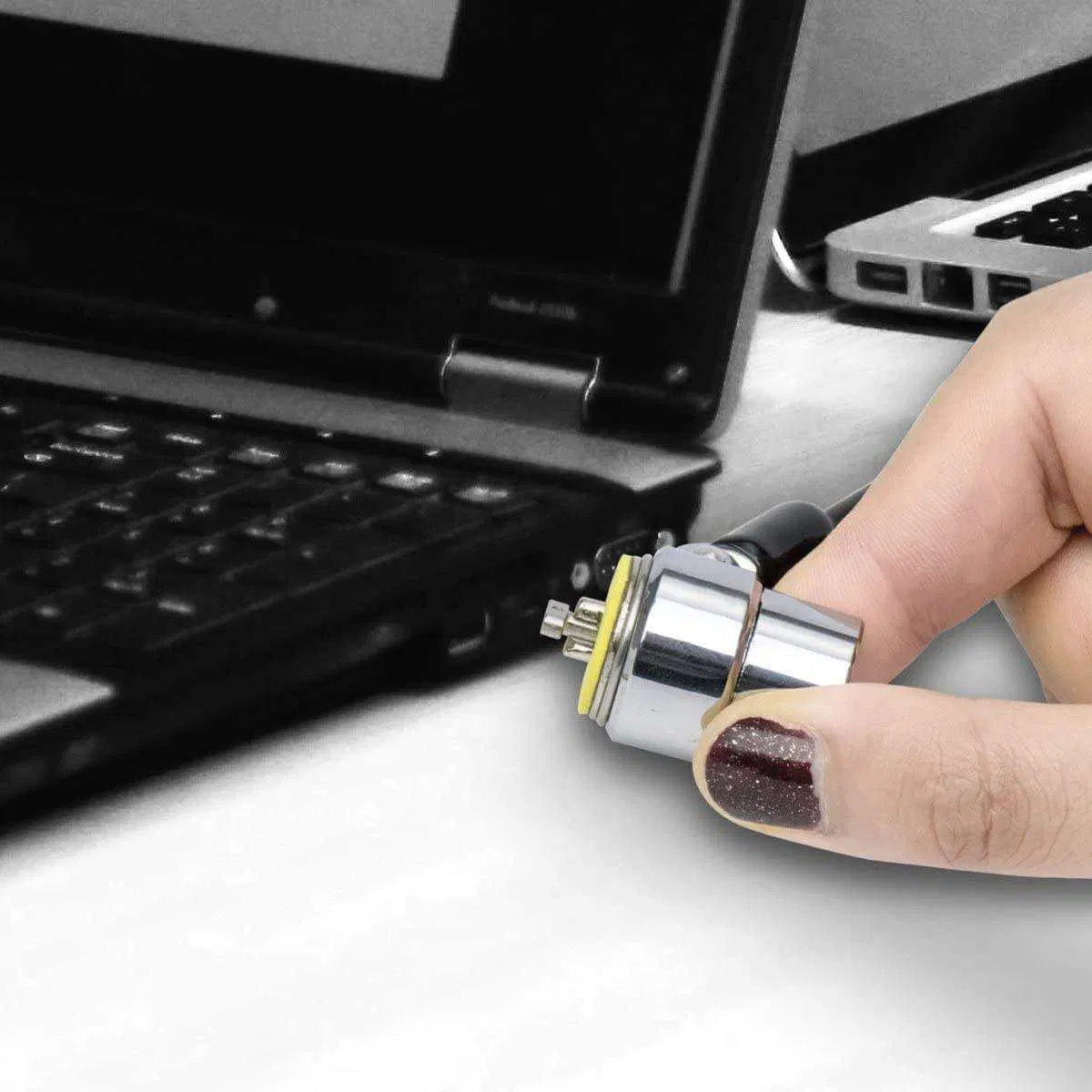 Zinc Alloy Anti-Thief Security Spring Two Keys Carry Universal Cable Laptop Computer Lock