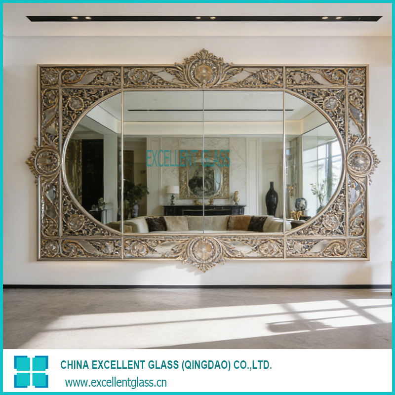Hotel Project Glass Mirror - Custom Size Tempered Vanity Mirror for Guest Room