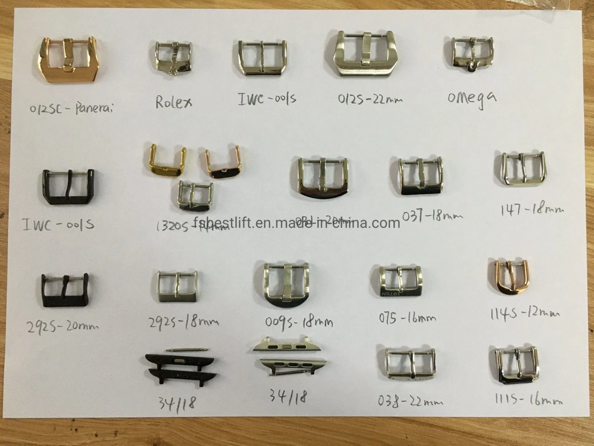 Stainless Steel Tang Buckle for Watch Band Strap Silver Gold