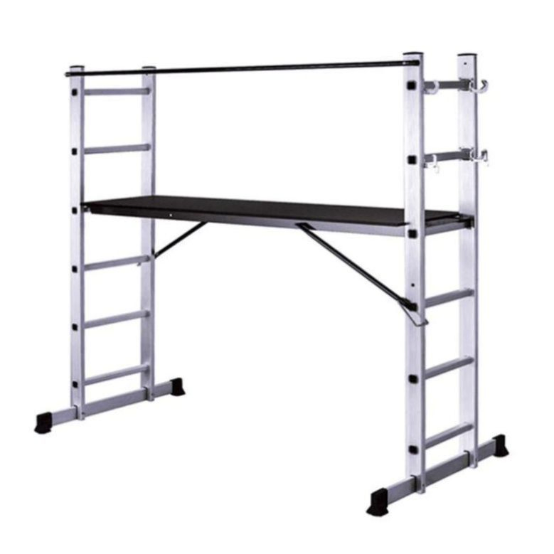 Direct Supplier Factory Aluminum Multipurpose Scaffolding Ladder with Platform 6+6 Steps