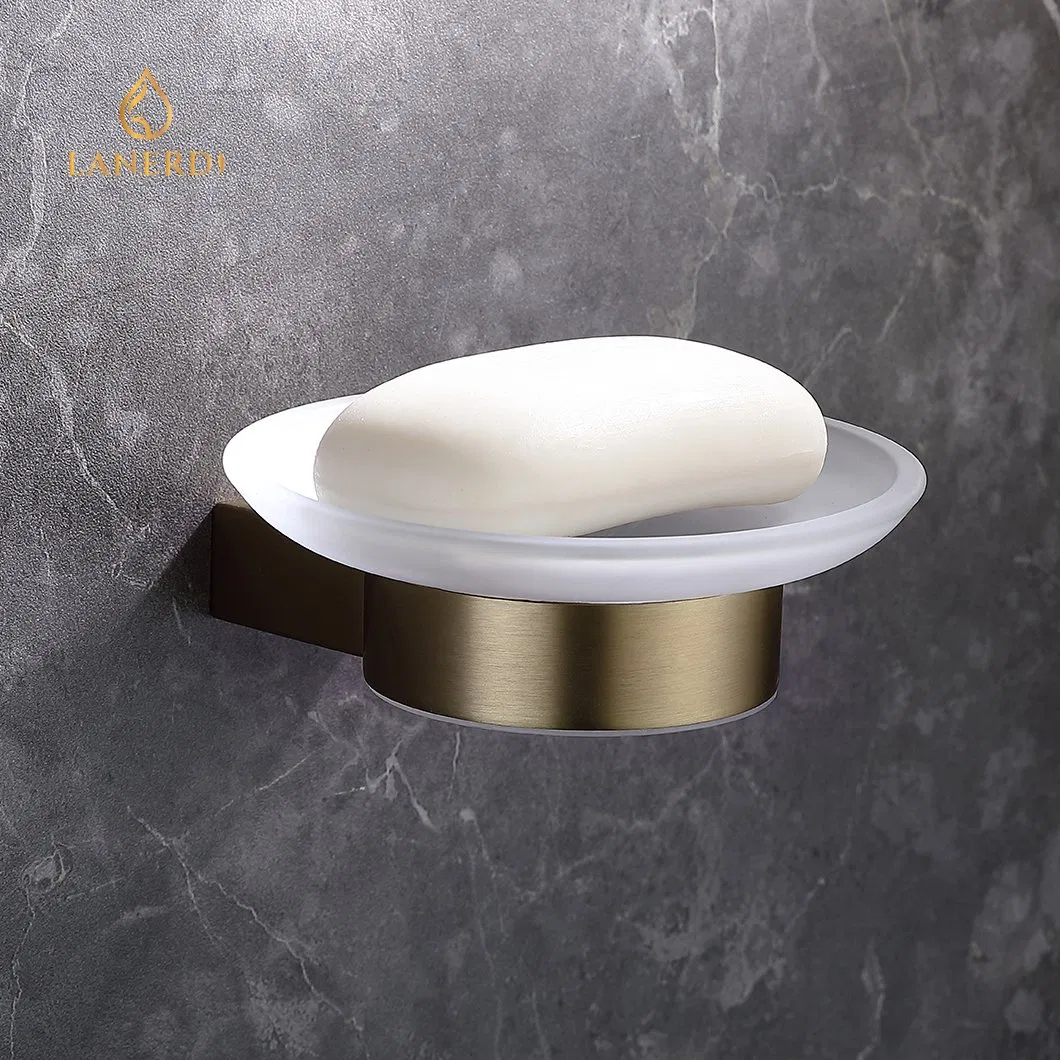 Мыльница настенная золотая PVD, современная