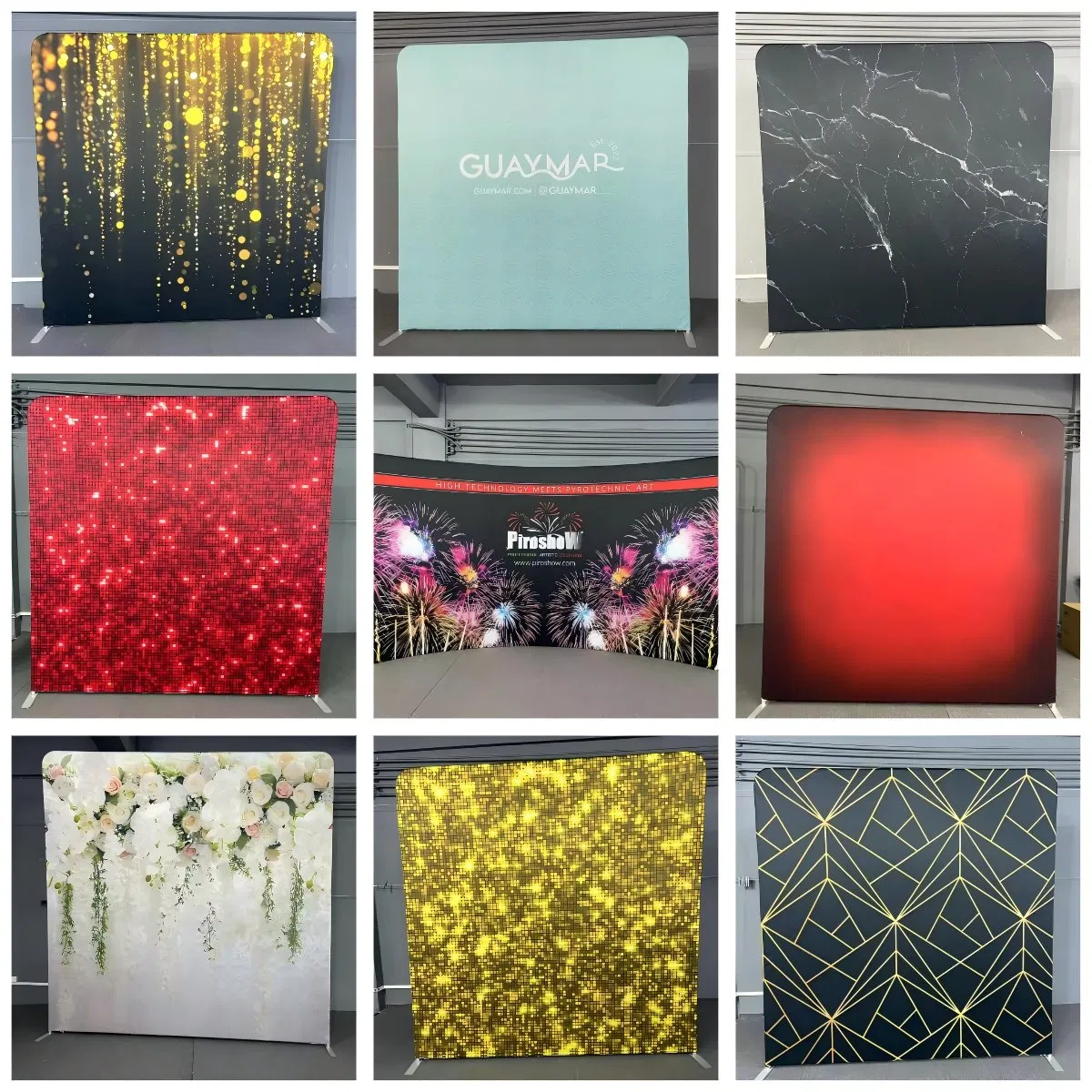 Portable Trade Show Display Aluminum Tension Fabric Backdrop Banner Display