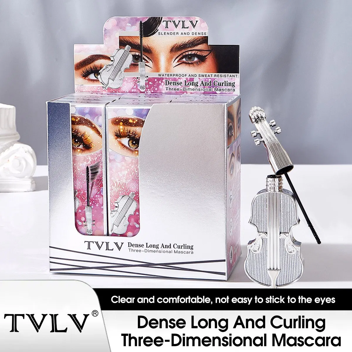 Ultimate 24-Hour Waterproof Mascara for Curly, Violin-Shaped Lashes