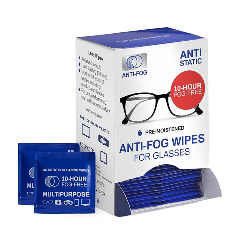 60PCS Anti Fog Glasses Len Wet Wipe Lens Antifog Glass Cleaning Wet Wipe Anti-Fog Wipes