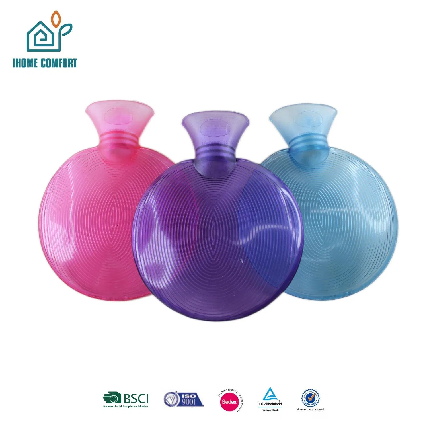 Round Shape New Material PVC Hot Water Bottle