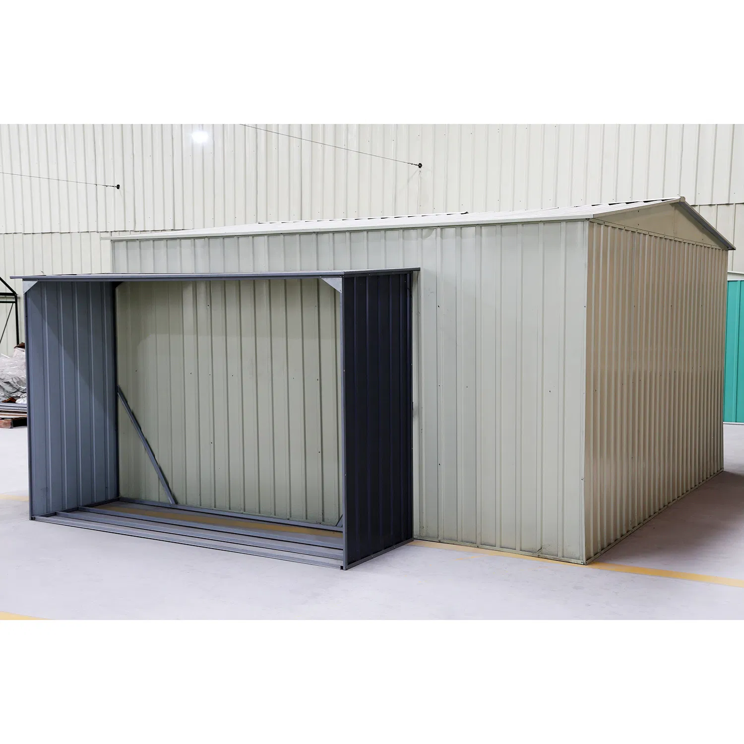 Dark Grey Colorbone Steel Metal Shed for Wood Storage Ws2427516-Z