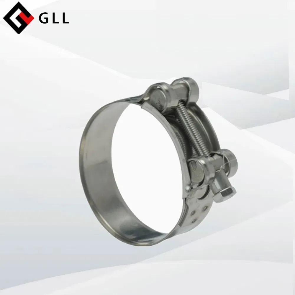 Heavy Duty Single Bolt Strong Durable Reinforced Steel Pipe Hose Clamps Fittings