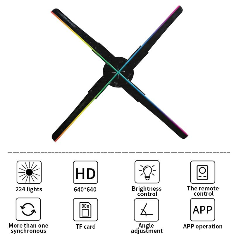 3D Holographic Naked Eyes 3D Fan with WiFi APP Control