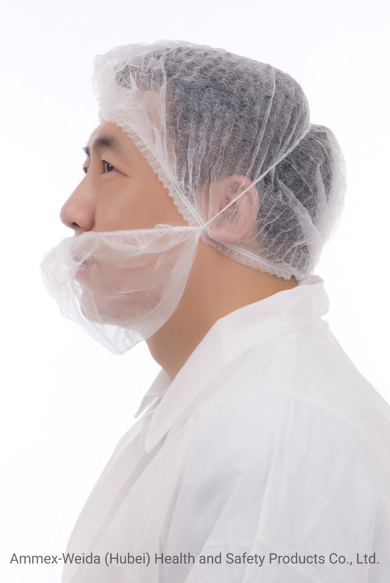 Disposable Use Soft Non-Woven Beard Cover with Single Elastic for Barber Shop/Beauty Salon