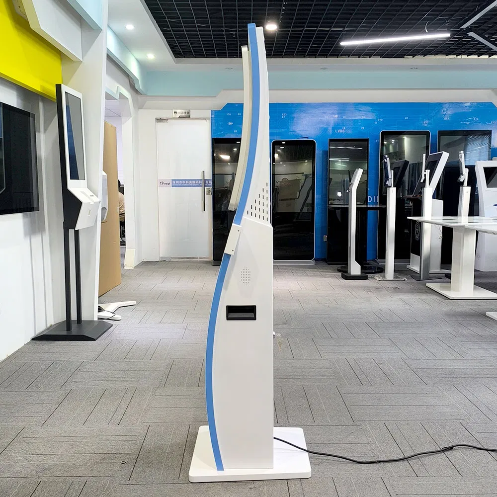 23.6 Inch Multi-Touch Function Curved Kiosk Vertical Design Self Service Kiosks