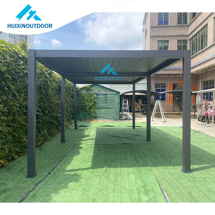 Motorized Gazebo Aluminum Louvre Roof Pergola for Garden Personalized Made Chinese Aluminum Balcony Sun Roof Pergola