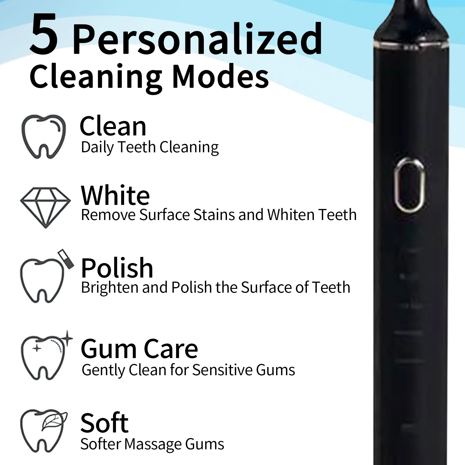 2024 New Design Oral Hygiene Automatic Whitening Electric Toothbrush