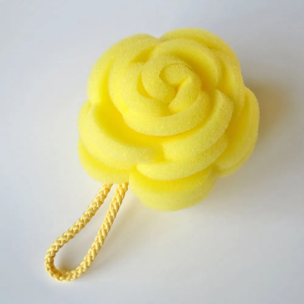Green Flower Shape Bath Sponge