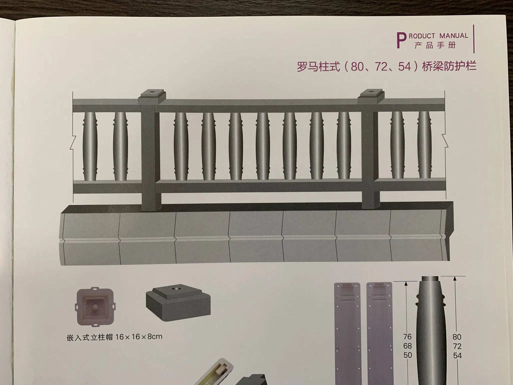 Plastic Mold Guardrail Mold for The Decoration Part (Roman pillars)