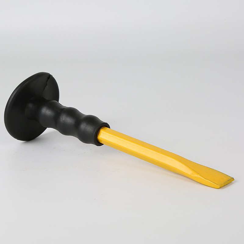 Hardware Tool Electroplating Round Black Handle Steel Spray Plastic Sandblasting Masonry Chisel