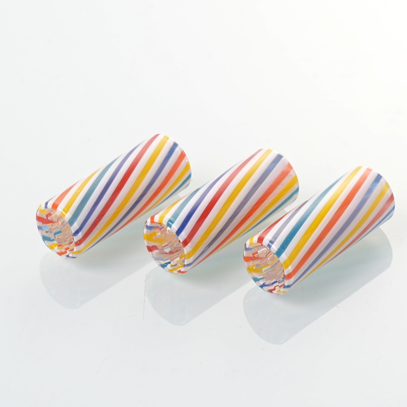 Customizable Rainbow Glass Smoking Filter Tips - MOQ 100PCS Free Design Service