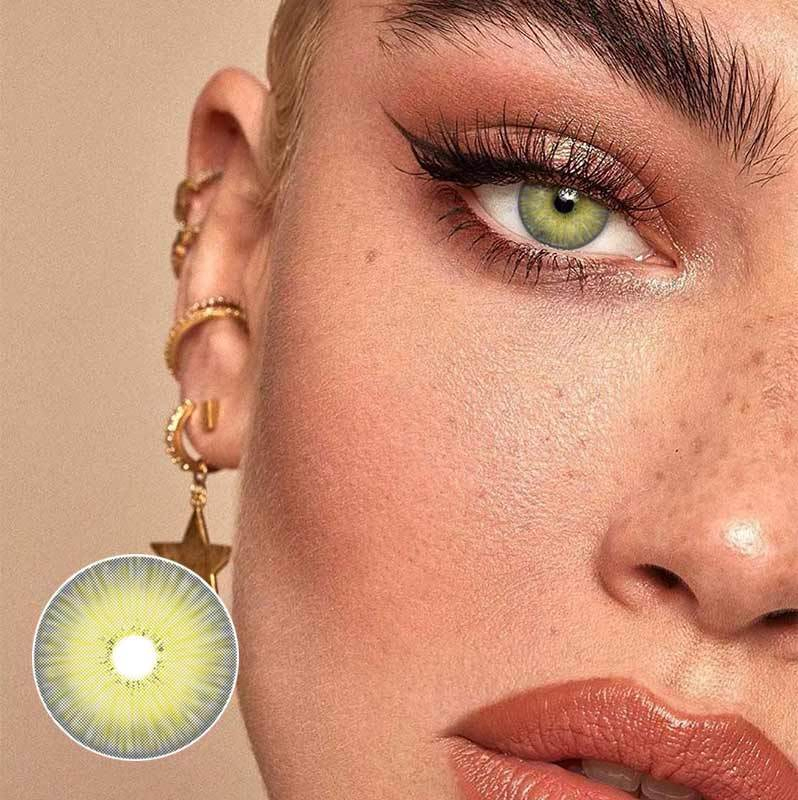 14.2mm Prescription Enhancement Tint Colored Contacts for Graduated Eyes