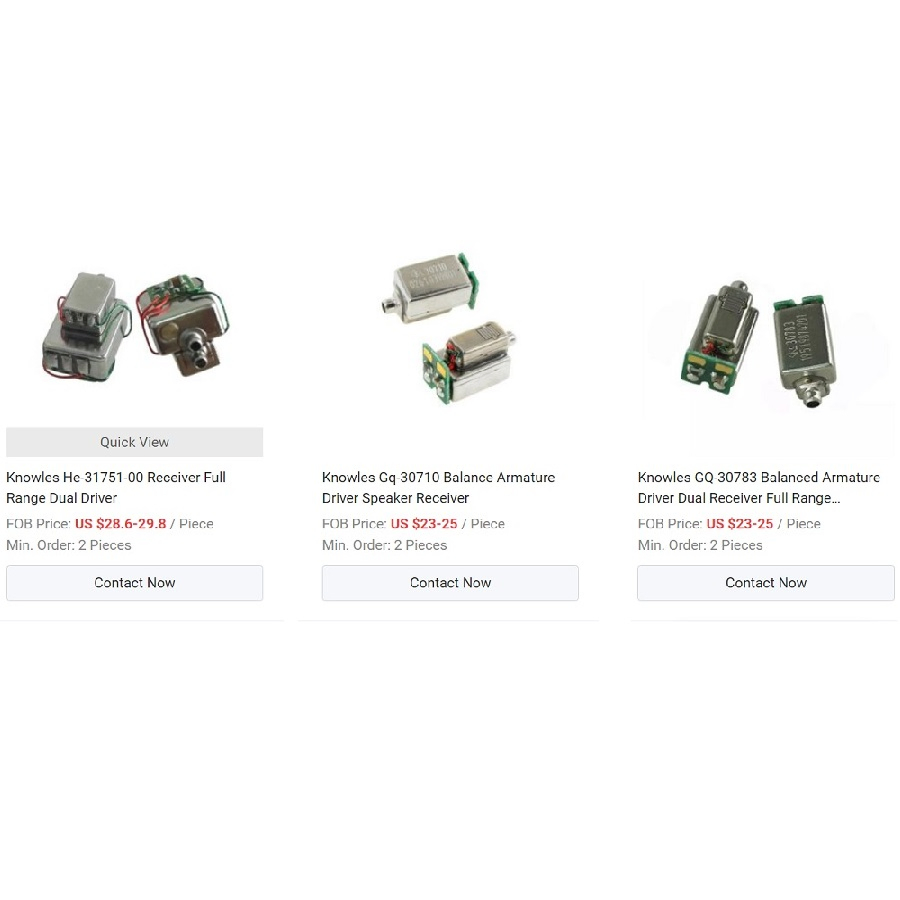 High Quality Knowles He-31751-00 Receiver Full Range Dual Driver