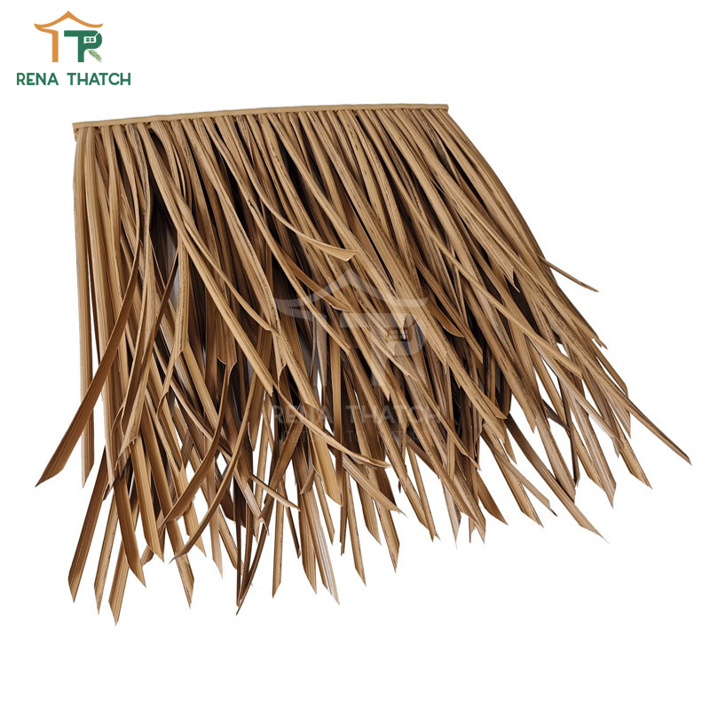 UV Resistant Gazebo Grass Thatch Roofing Material Artificial Viva Palm Synthetic Thatch