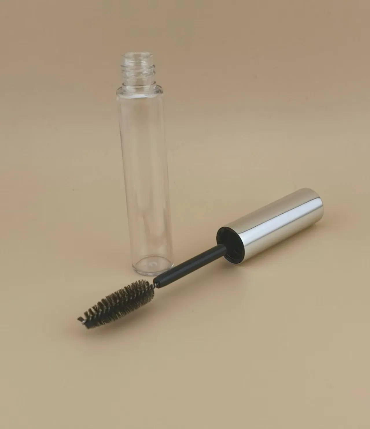 Bottled Eye Lash Brush with Silvery Screw Lid for Women