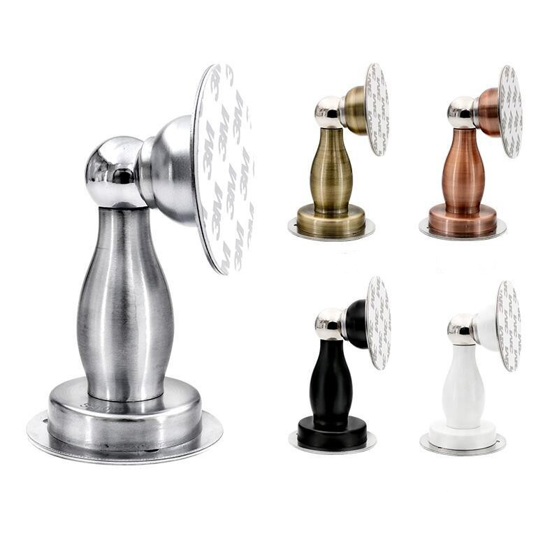 Free Punching Hardware Accessories Stainless Steel Anti-Collision Buffer Black Door Stopper