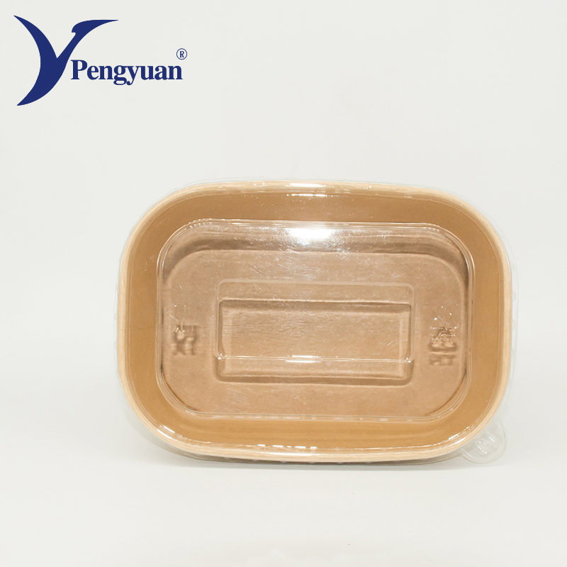 Kraft Paper Salad Bowl Disposable Biodegradable Takeaway Food Bowl