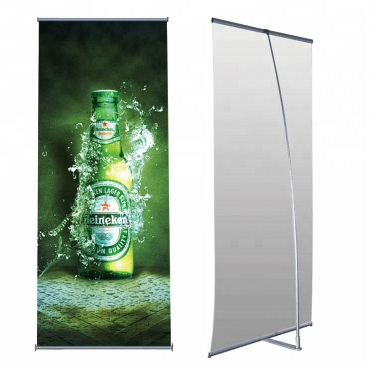 Factory Custom High Quality Korea Flex Exhibition Style Adjustable Metal X Banner Stand L Banner 100 x 200 Door Frame X Banner
