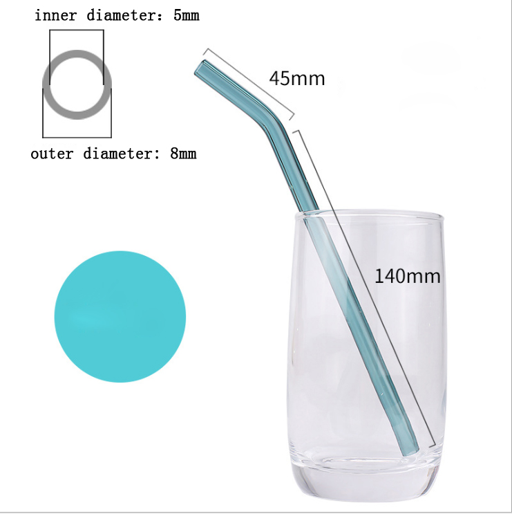 Food Grade Glass Straw for Drinking, Milk, Juice and Beer