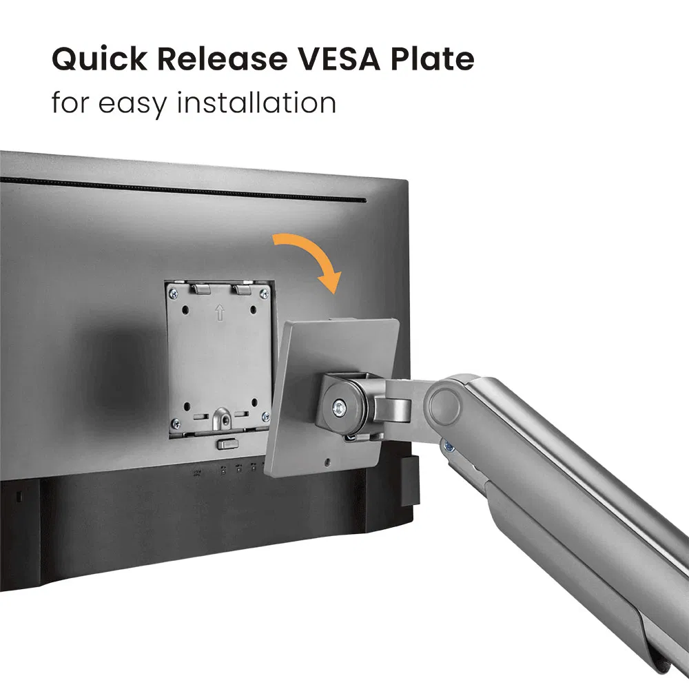Алюминиевый кронштейн для монитора с USB-портами, до 49 дюймов