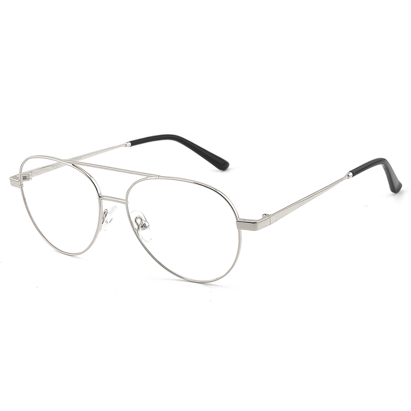 Hot Sales Double Bridges Adjustable Nosepads Square Frame Metal Wholesale Bluelight Prescription Eyewear for Men