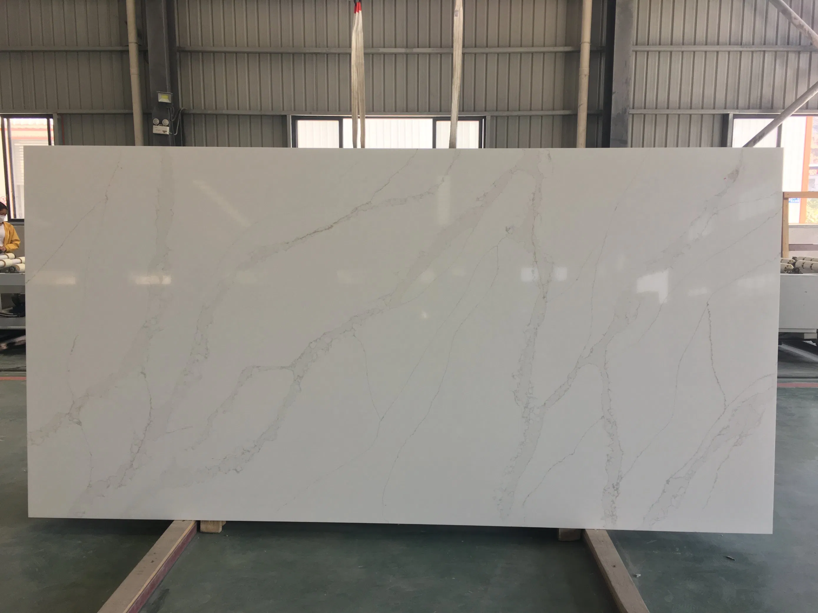 Artificial Quartz Stone Calacutta White Countertops for Kitchen Worktops Islands Bench Top
