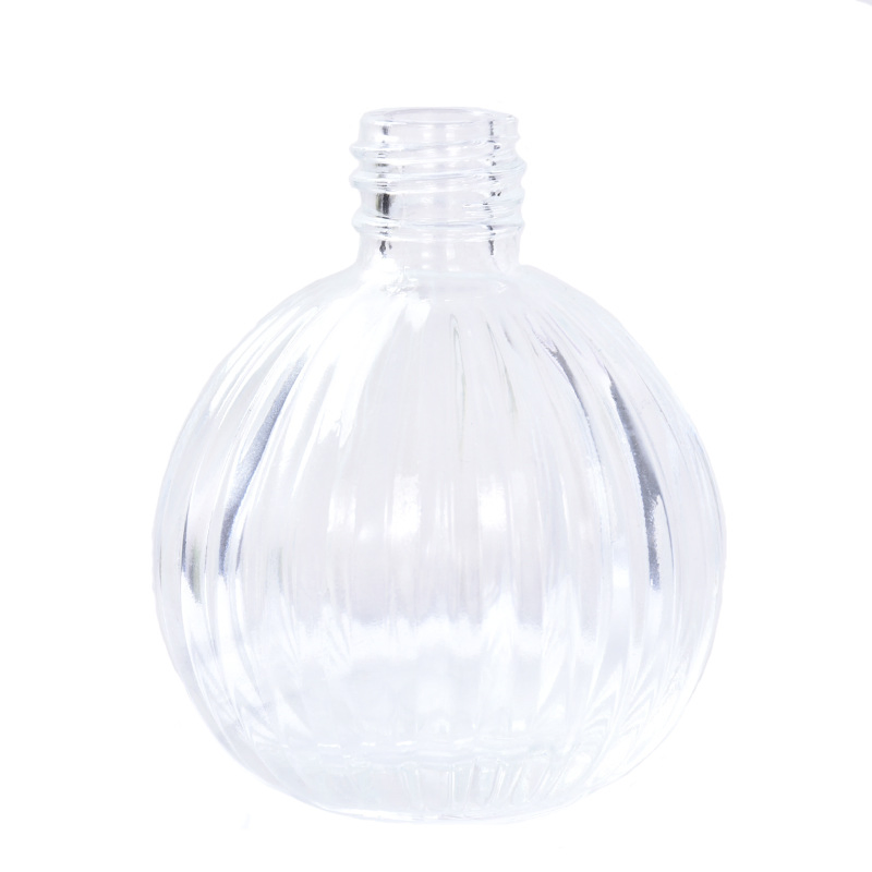 Crystal White Material 50ml Screw Thread Lantern Perfume Bottle Empty Bottle Contain Electrolysis Electrified Aluminium Spray Cover Transparent Glass Spray Bott