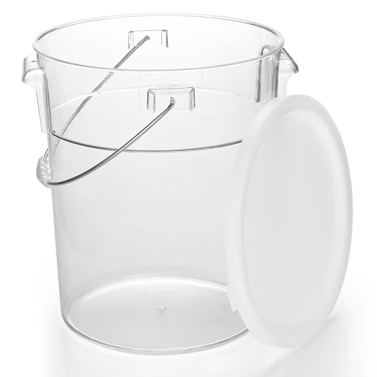 Factory Supply Custom Logo Portable PC Car Washing Bucket Plastic Transparent Bucket with Lid for Car Detailing