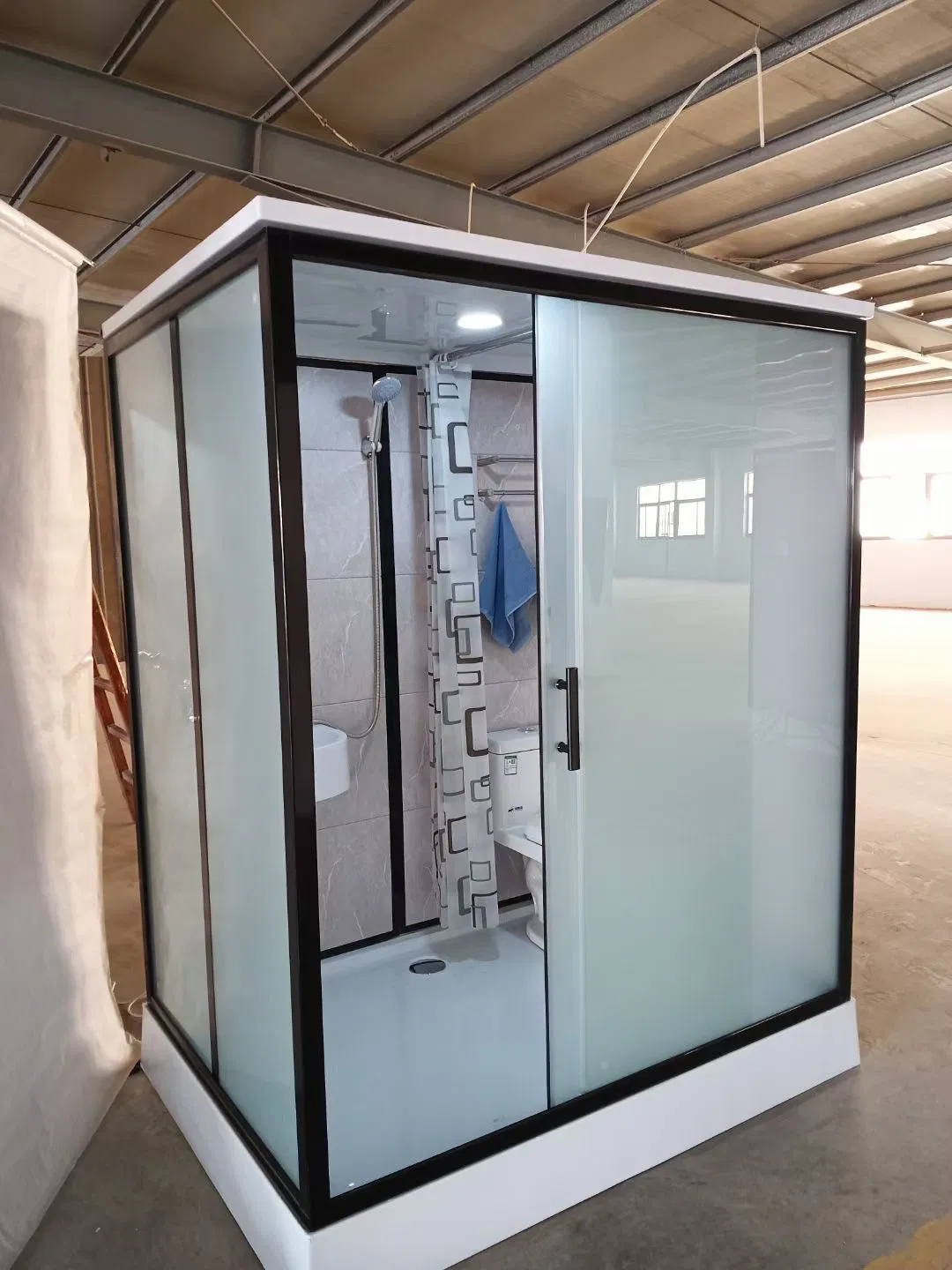 Bathroom Small Toilet Shower Cabin Prefeb Square Shower Room Cabin with Toilet Shower Andtoilet Set Cabin