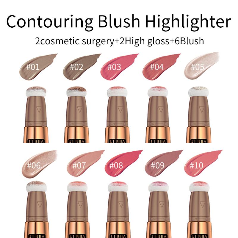 Waterproof Brightening Concealer Shimmer Multi-Functional Highlighter Contouring Liquid Blush