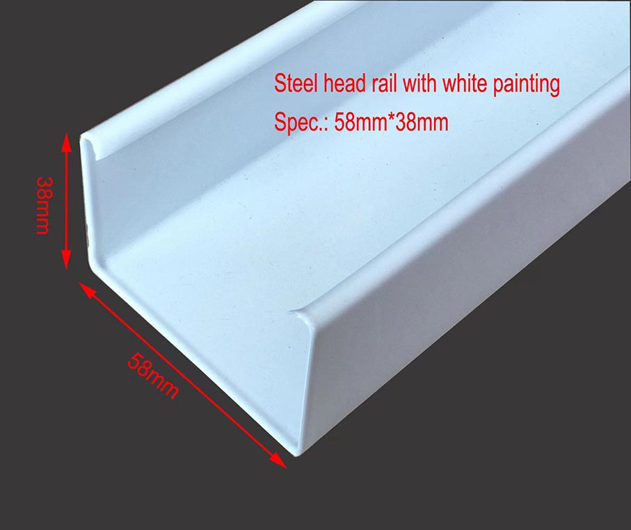58*51 High Profile Top Rail Headrail for Venetian Blinds