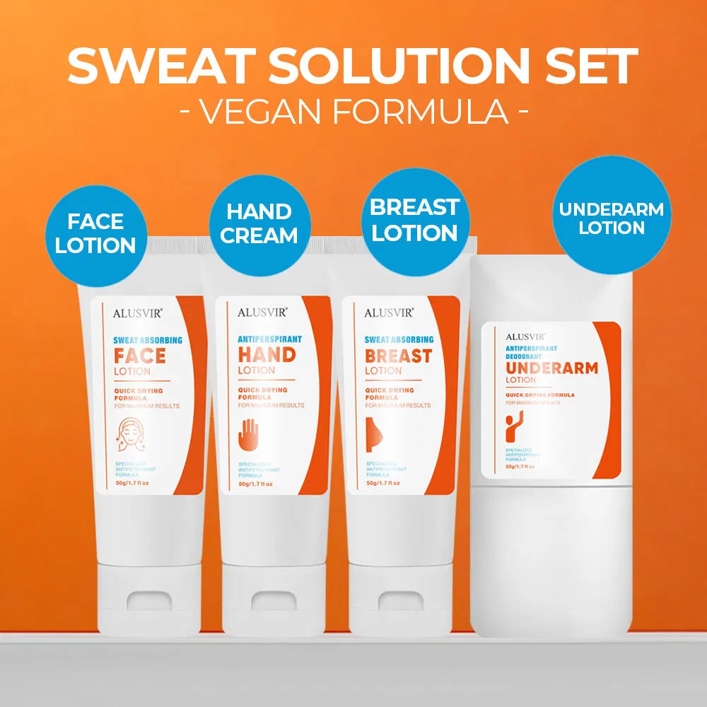 Natural Vegan Antiperspirant Hand Underarm Lotion Set Face Breast Sweat Absorption Lotion
