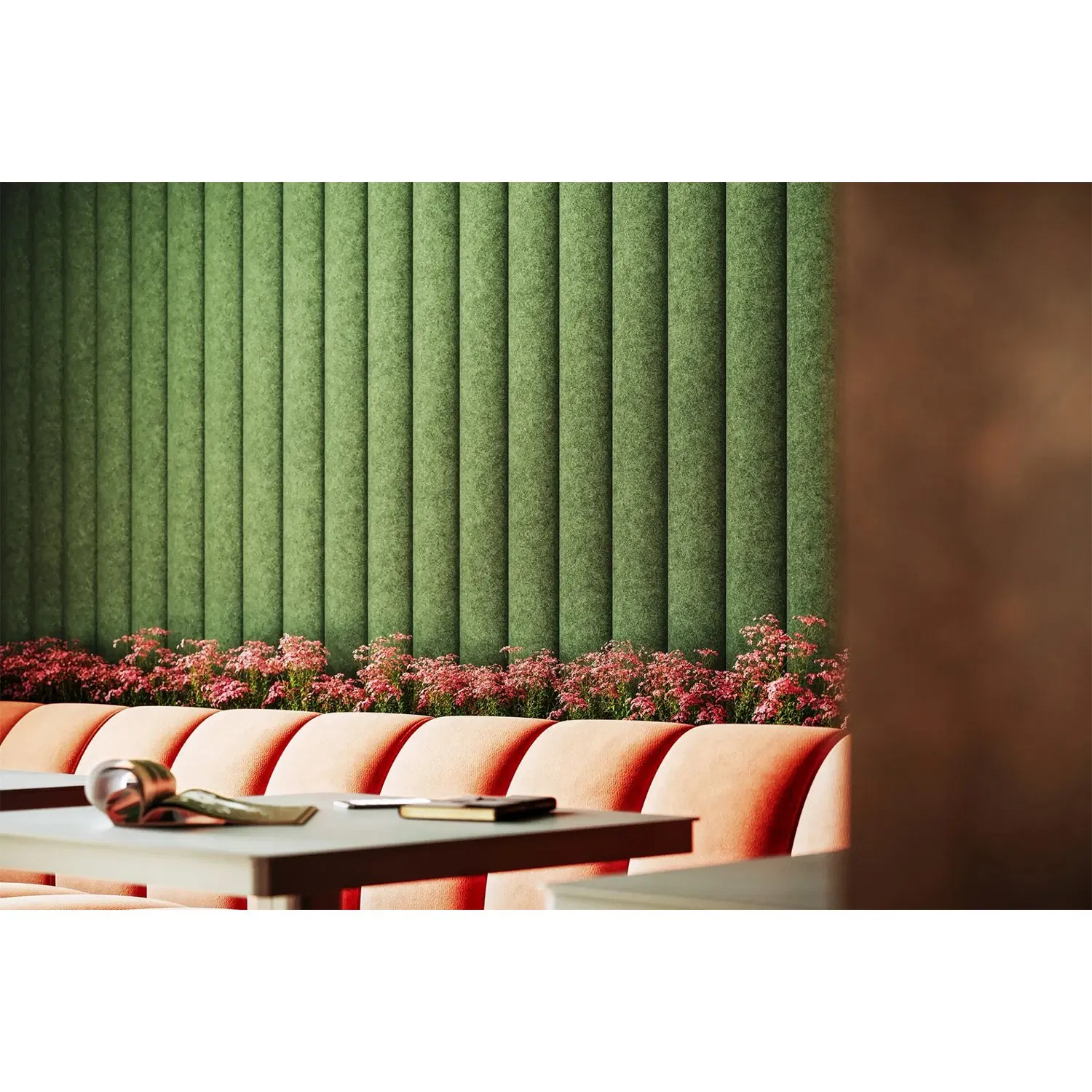 Moistureproof Acousticpanel Kuswave 3D Pet Lightweight Easy Install