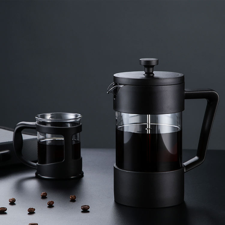 Glass Plastic French Coffee Press Maker 350ml Portable French Coffee Press Coffee Maker with Plunger