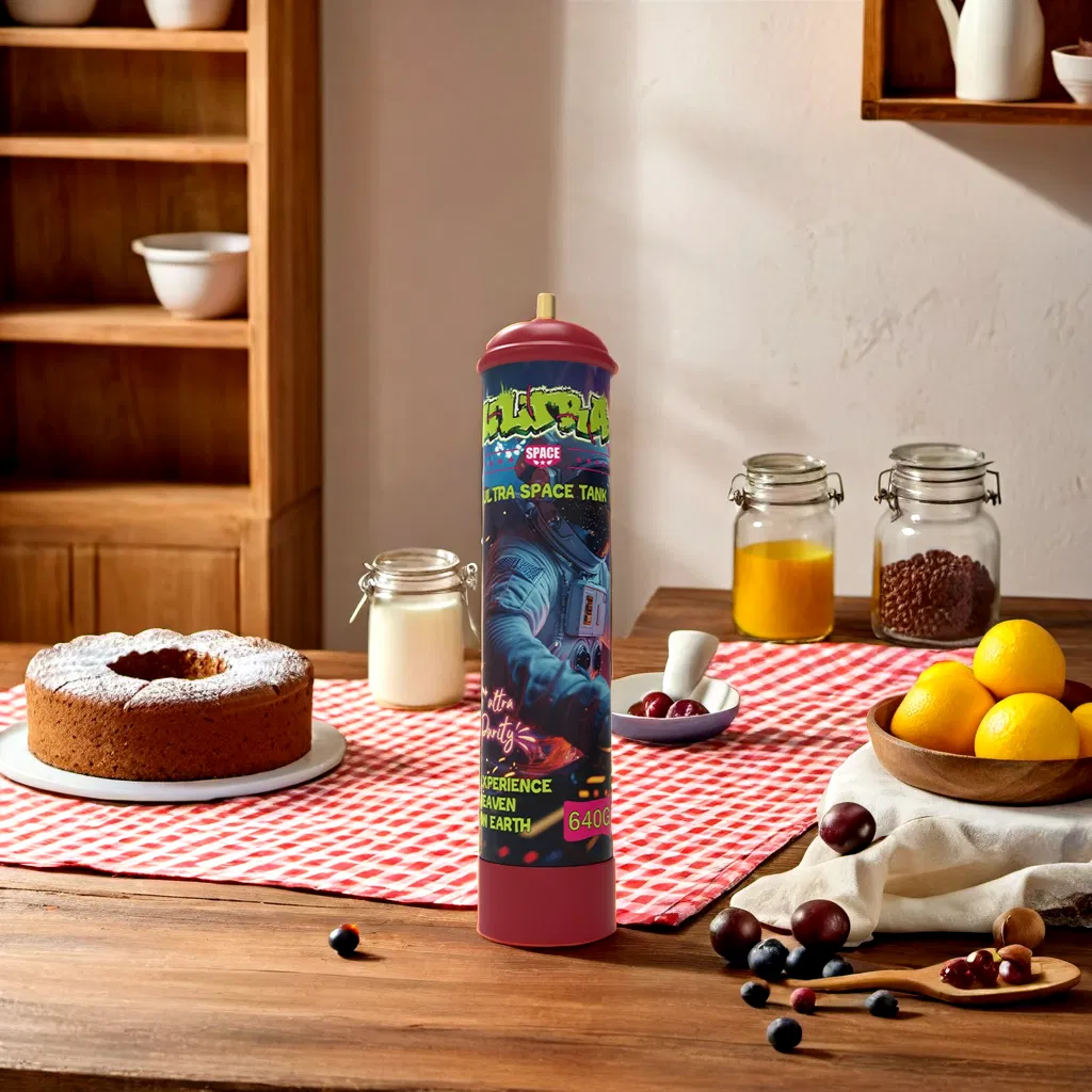 Large Whipped Cream Charger with Free Nozzle for Bubble Tea Decorations