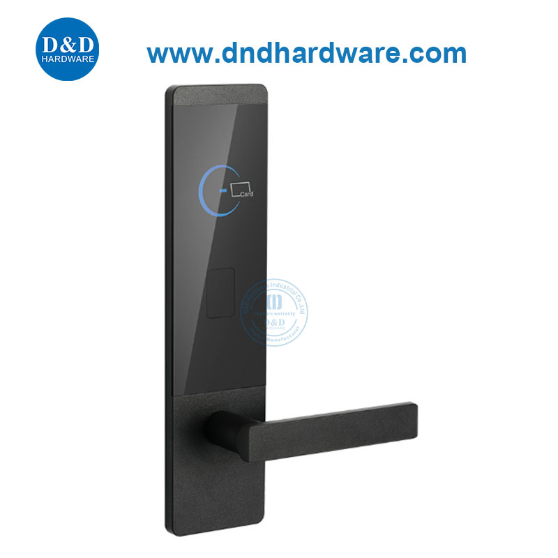Electronic Key Card Reader Hotel Room Smart Door Handle Lock with Software