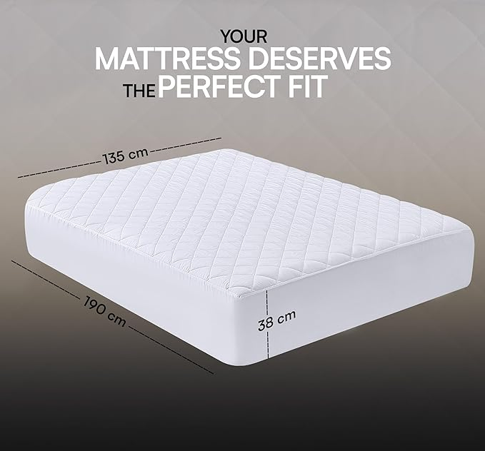Quilted Waterproof Woven Mattress Protector with Extra Deep Fitted Sheet