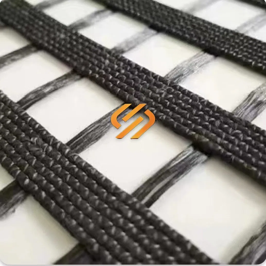 Polyester Geogrid Factory Biaxial Uniaxial Biaxial Pet Geogrids 40kN 50kN 60kN 100kN 100-30kN 150-30kN 200-50kN in Bank Reinforcement Retaining Wall