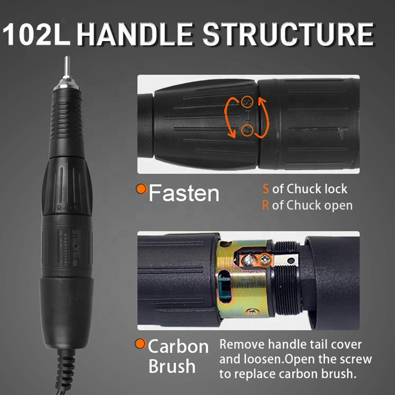 Korea Micromotor Strong 204 Manicure Supplies Polishing Polisher Machine Professional Nail Drill