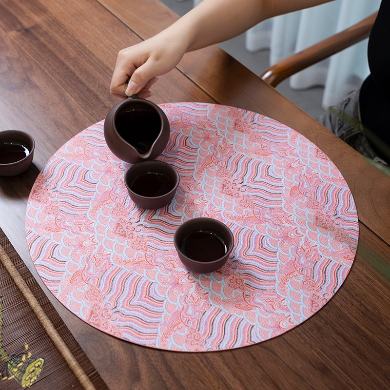 PVC Leather Placemat Non-Slip Oil-Proof Heat-Resistant Dining Tableware Washable Table Mat Pad