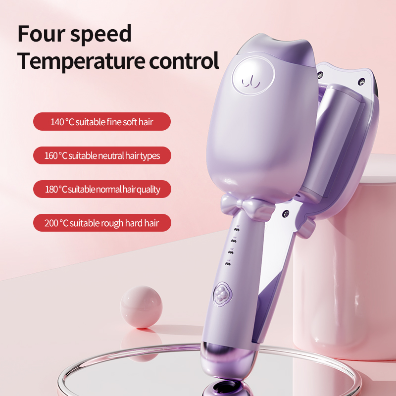 Negative Ion Curling Iron Cute Cat Claw Shape Hair Curler for Women Salon Gift for Girl