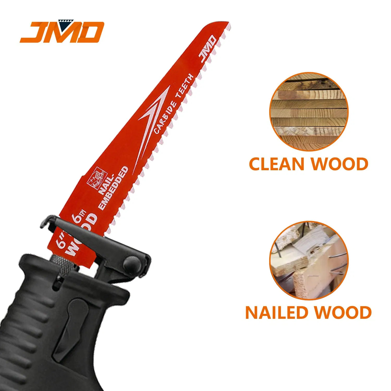 6 Inch 152mm 6t Carbide Teeth Reciprocating Saw Blade for Wood with Nails