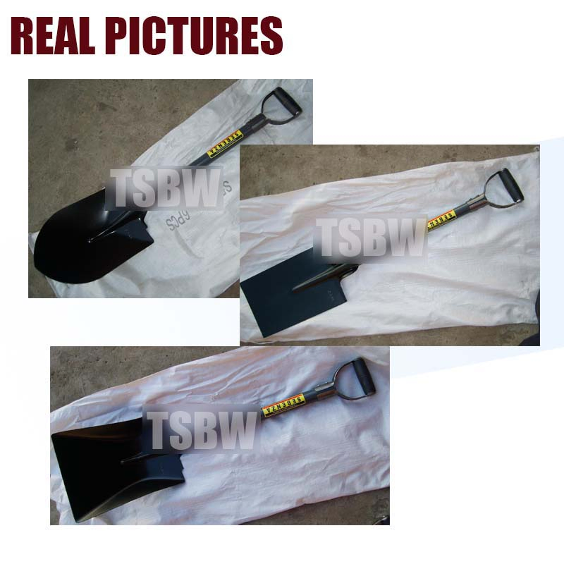 South Africa Square Mouth One Piece Steel Garden Farm Construction Hand Tool Mining Shovel with Riveted Handle
