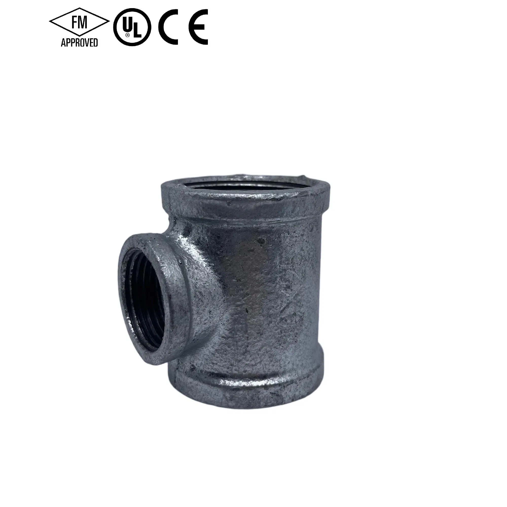 High-Quality Casting Iron Hot DIP Galvanized Malleable Iron Tee Pipe Fitting